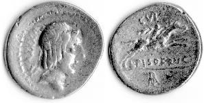 1 Денарій Римська республіка (509BC-27BC) Срібло 