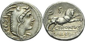 1 Денарій Римська республіка (509BC-27BC) Срібло 