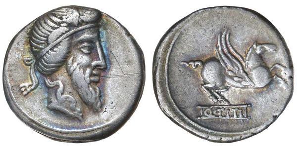 1 Денарій Римська республіка (509BC-27BC) Срібло 