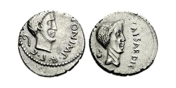 1 Денарій Римська республіка (509BC-27BC) Срібло Юлій Цезар (100BC- 44 BC)