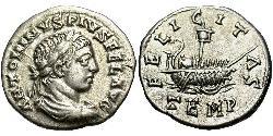 1 Денарій Римська імперія (27BC-395) Срібло Геліогабал (203-222)