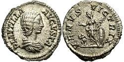 1 Денарій Римська імперія (27BC-395) Срібло Fulvia Plautilla (189-212)
