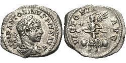 1 Денарій Римська імперія (27BC-395) Срібло Геліогабал (203-222)