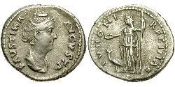 1 Денарій Римська імперія (27BC-395) Срібло Фаустіна Старша(105-141)