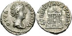 1 Денарій Римська імперія (27BC-395) Срібло Фаустіна Старша(105-141)