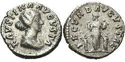 1 Денарій Римська імперія (27BC-395) Срібло Фаустина II (130-175)