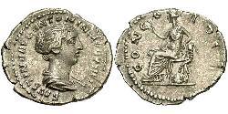 1 Денарій Римська імперія (27BC-395) Срібло Фаустина II (130-175)