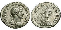 1 Денарій Римська імперія (27BC-395) Срібло Адріан (76 - 138) 