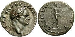 1 Денарій Римська імперія (27BC-395) Срібло Веспасіан (9-79)
