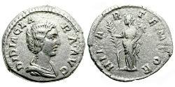1 Денарій Римська імперія (27BC-395) Срібло Didia Clara (153-193)