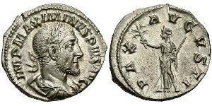 1 Денарій Римська імперія (27BC-395) Срібло Максимін I (173-238)