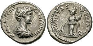 1 Денарій Римська імперія (27BC-395) Срібло Каракалла (188-217)