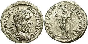 1 Денарій Римська імперія (27BC-395) Срібло Макрін (165-218)