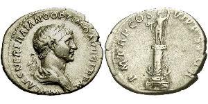 1 Денарій Римська імперія (27BC-395) Срібло Траян (53-117)