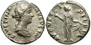 1 Денарій Римська імперія (27BC-395) Срібло Фаустина II (130-175)