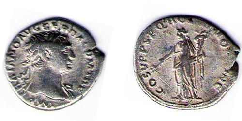 1 Денарій Римська імперія (27BC-395) Срібло Траян (53-117)