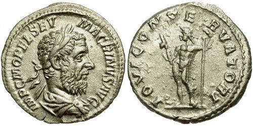 1 Денарій Римська імперія (27BC-395) Срібло Макрін (165-218)
