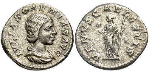 1 Денарій Римська імперія (27BC-395) Срібло Julia Soaemias (180-222)