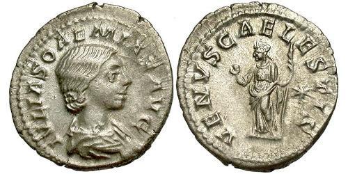 1 Денарій Римська імперія (27BC-395) Срібло Julia Soaemias (180-222)