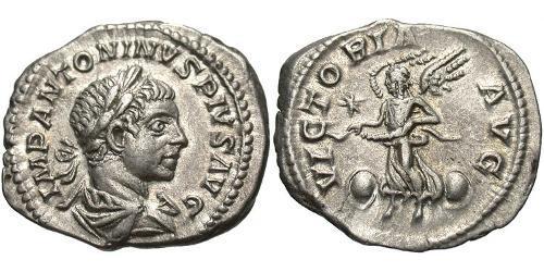 1 Денарій Римська імперія (27BC-395) Срібло Геліогабал (203-222)