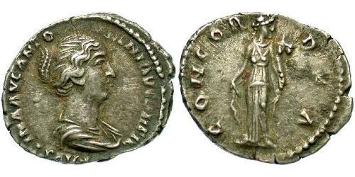 1 Денарій Римська імперія (27BC-395) Срібло Фаустина II (130-175)