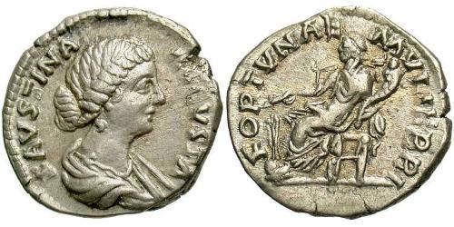 1 Денарій Римська імперія (27BC-395) Срібло Фаустина II (130-175)