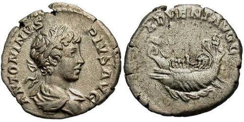 1 Денарій Римська імперія (27BC-395) Срібло Каракалла (188-217)