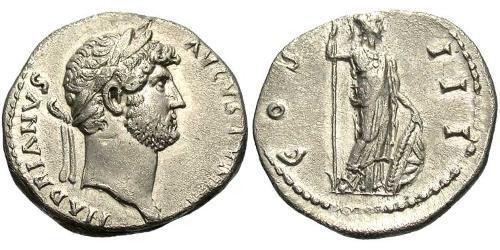 1 Денарій Римська імперія (27BC-395) Срібло Адріан (76 - 138) 