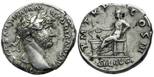 1 Денарій Римська імперія (27BC-395) Срібло Адріан (76 - 138) 