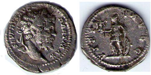 1 Денарій Римська імперія (27BC-395) Срібло Септимій Север (145- 211)