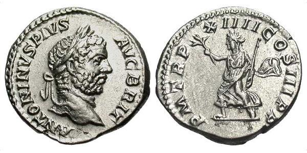 1 Денарій Римська імперія (27BC-395) Срібло Каракалла (188-217)