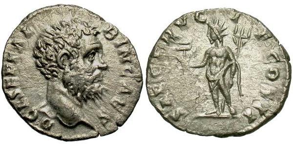 1 Денарій Римська імперія (27BC-395) Срібло Клодій Альбін (150-197)