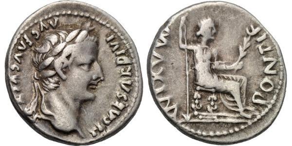 1 Денарій Римська імперія (27BC-395) Срібло Тиберій Клавдій Нерон (42 BC-37)