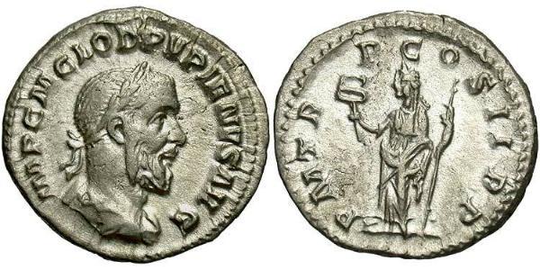 1 Денарій Римська імперія (27BC-395) Срібло Пупієн Максим (178-238)