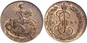 1 Деньга Российская империя (1720-1917) Медь Екатерина II (1729-1796)