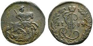 1 Деньга Российская империя (1720-1917) Медь Екатерина II (1729-1796)
