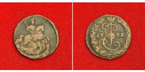 1 Деньга Российская империя (1720-1917) Медь Екатерина II (1729-1796)