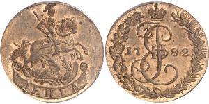 1 Деньга Российская империя (1720-1917) Медь Екатерина II (1729-1796)