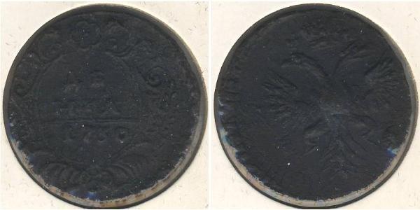 1 Деньга Російська імперія (1720-1917) Мідь Єлизавета I Петрівна (1709-1762)