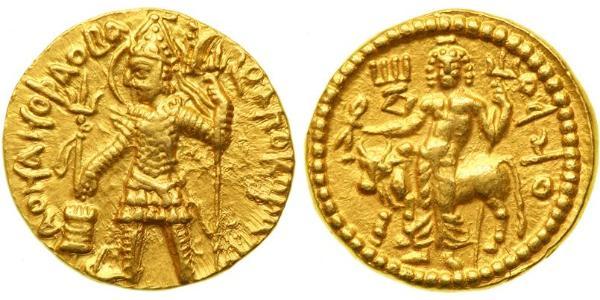 1 Динар Кушанська імперія (60-375) Золото Vasudeva I