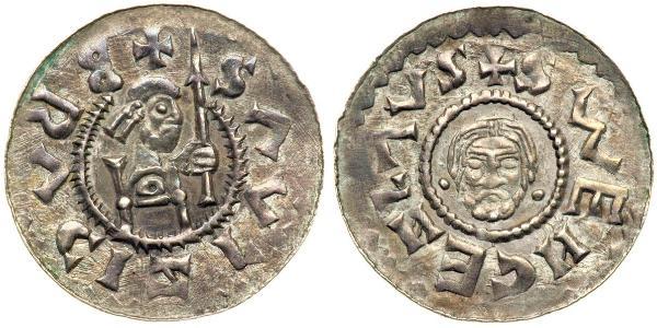 1 Динар Богемия Серебро Bretislaus II, Duke of Bohemia (1060-1100)