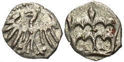 1 Динар Королевство Польское (1025-1569) Серебро Wladyslaw II Jagiello (1362-1434)