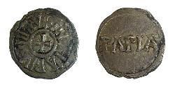 1 Динар Королевство Франция (843-1791) Серебро Лотарь I (795 -855)
