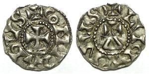 1 Динар Королевство Франция (843-1791) Серебро Конрад I Тихий (925-993)
