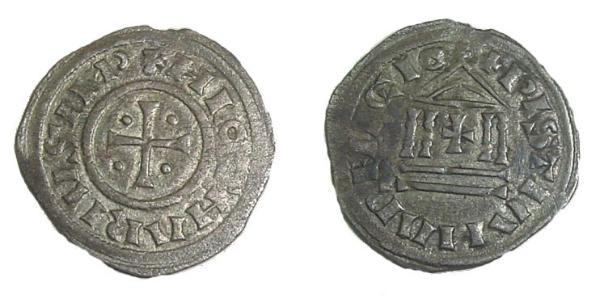 1 Динар Королевство Франция (843-1791) Серебро Лотарь I (795 -855)