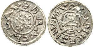 1 Динар Богемія Срібло Bretislaus I, Duke of Bohemia (1005-1055)