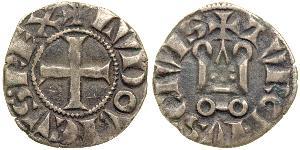 1 Динар Франкське королівство (843-1791) Срібло Людовик IX (1214-1270)