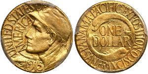 1 Долар США (1776 - ) Золото 