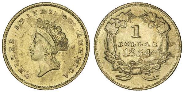 1 Долар США (1776 - ) Золото 