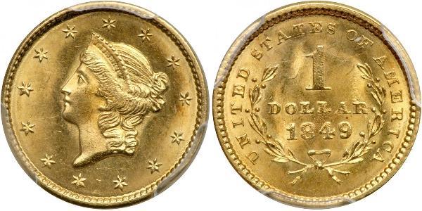 1 Долар США (1776 - ) Золото 